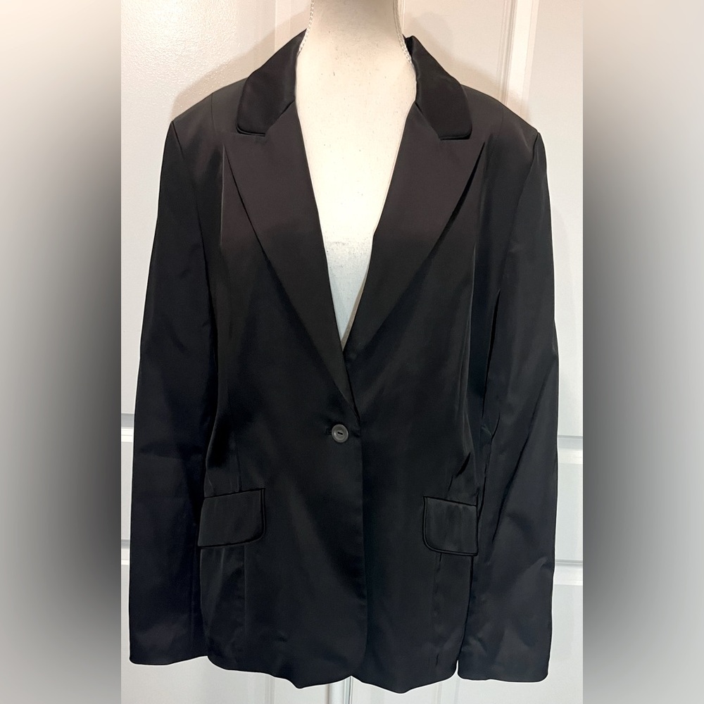 Kenneth Cole New York womens blackl blazer jacket size 14